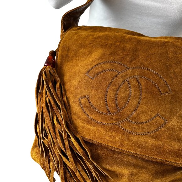 CHANEL Vintage CC Mark Logo Crossbody Shoulder Bag 2way Bag Fringe [106365] - Picture 4 of 14